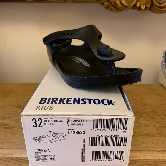 Black Birkenstock Kids Sandals - Picture 1 of 2